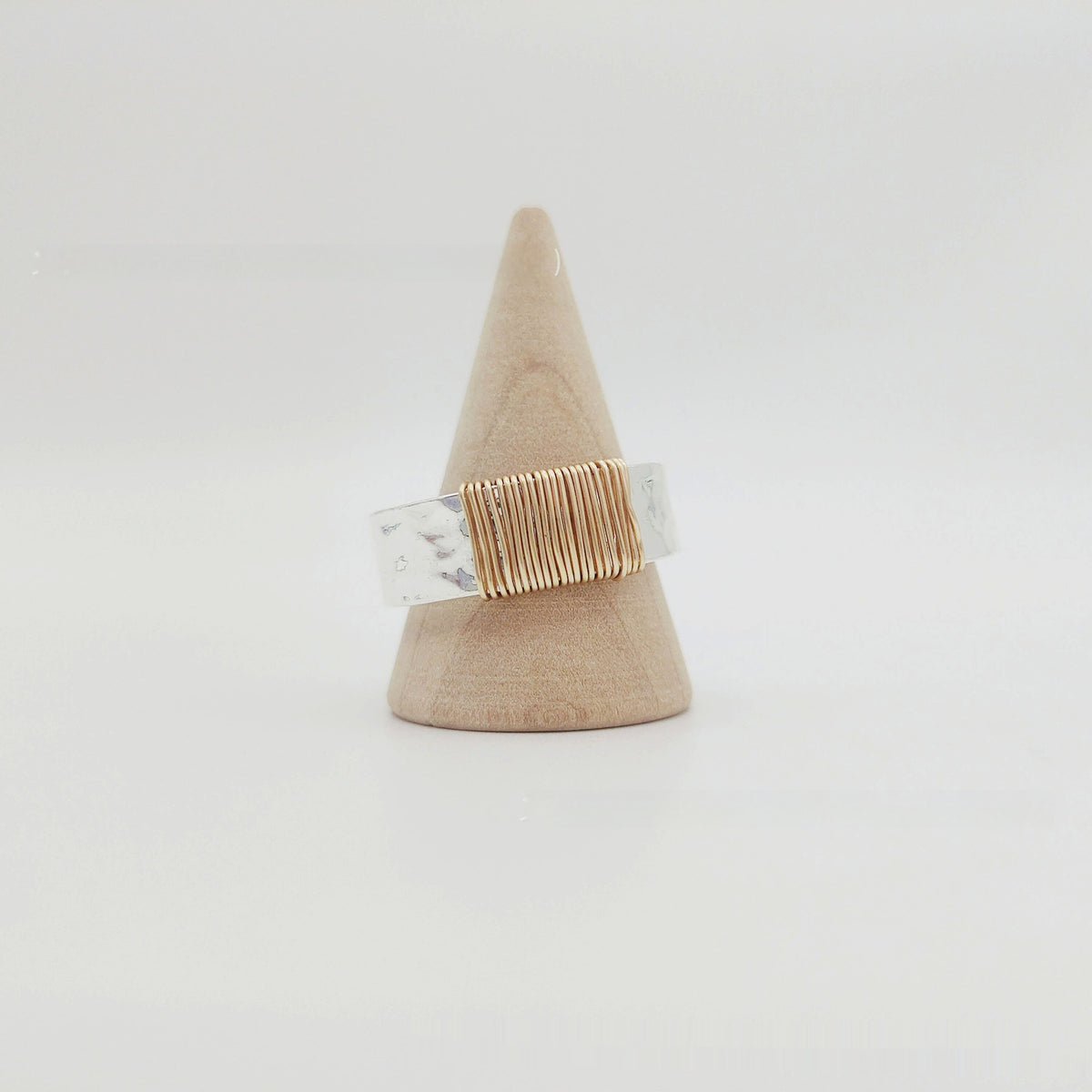 Ladies Vintage Ring Irregular Coil Simple Wide Face Ring