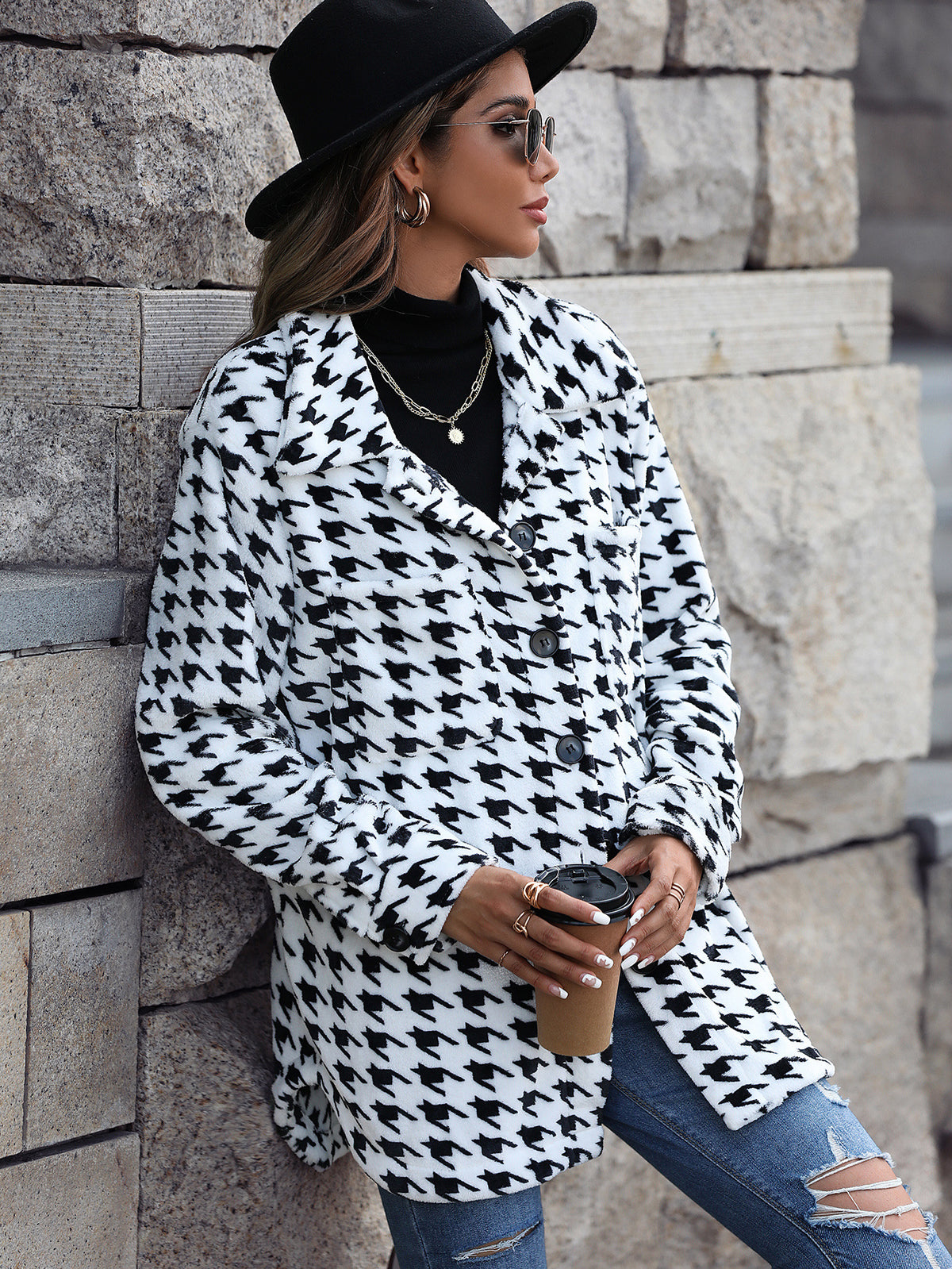 Fleece Casual Long Sleeve Loose Fitted Plush Jacket