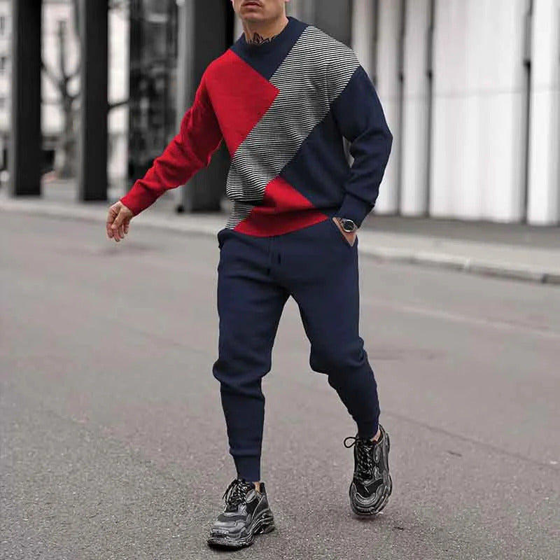 男士休闲西装印花运动服