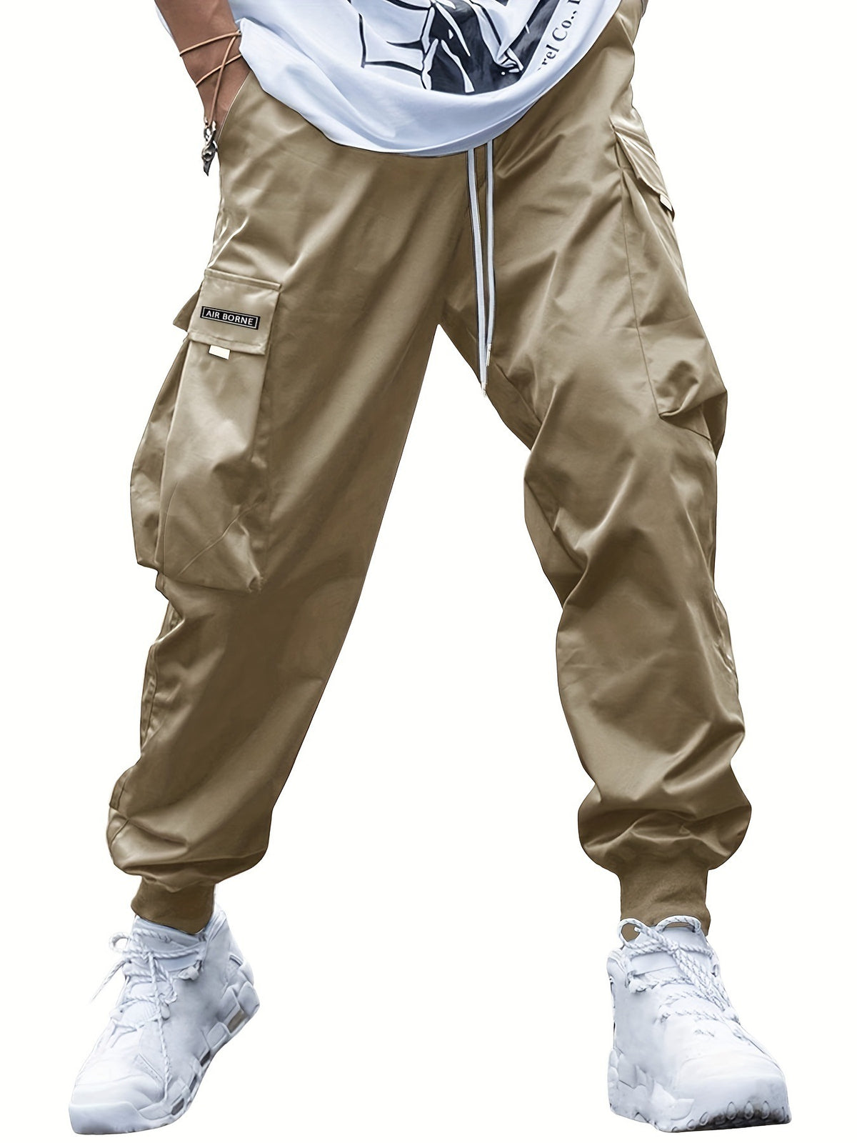 Men's Casual Multi-Pocket Drawstring Cargo Pants