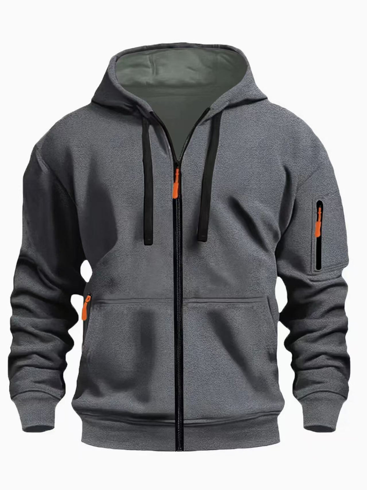 Men's Sporty Zipper Hooded Sweatshirt