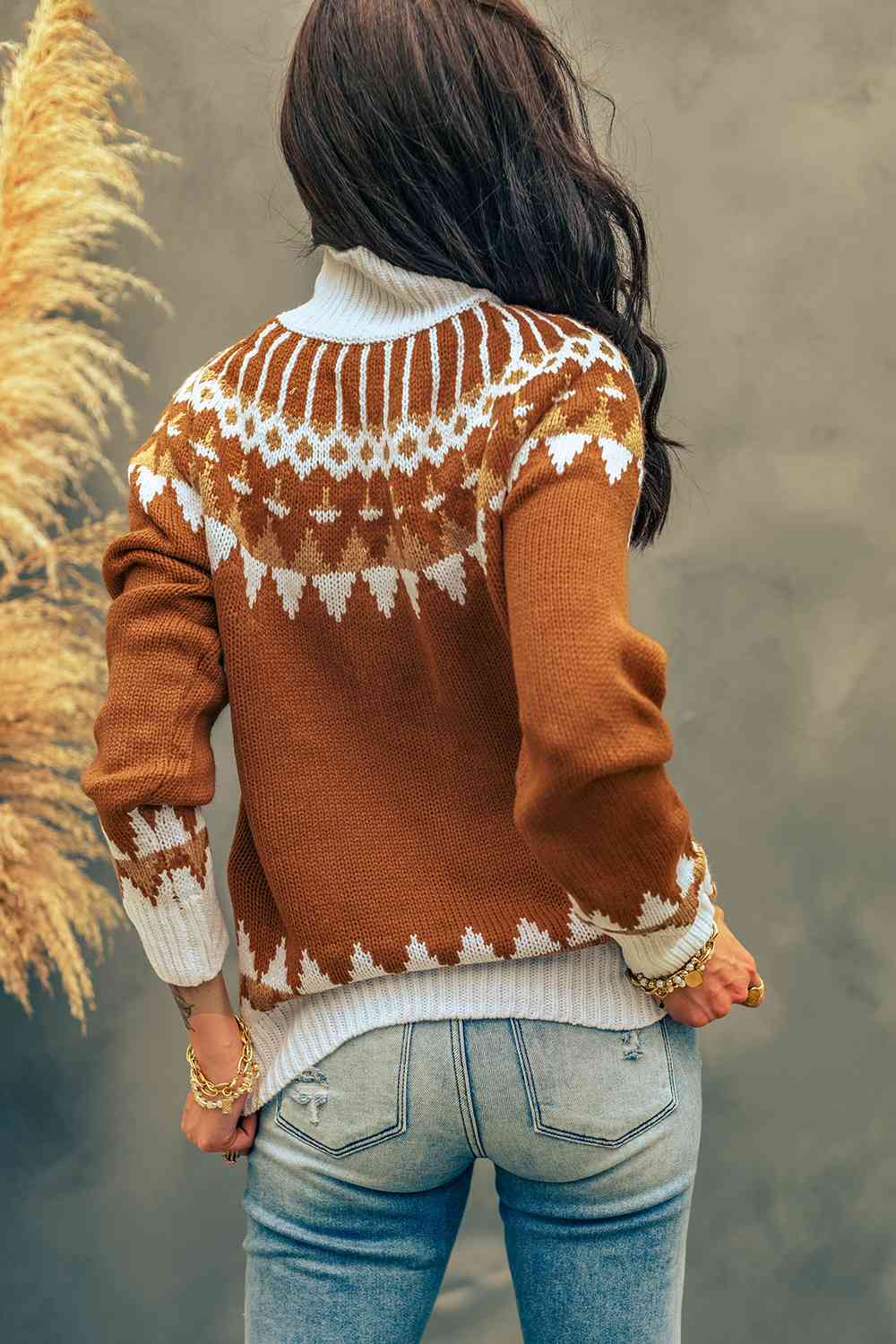 Mock Neck Long Sleeve Sweater