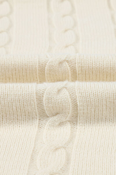 Boat-Neck Cable-Knit Sweater Dress
