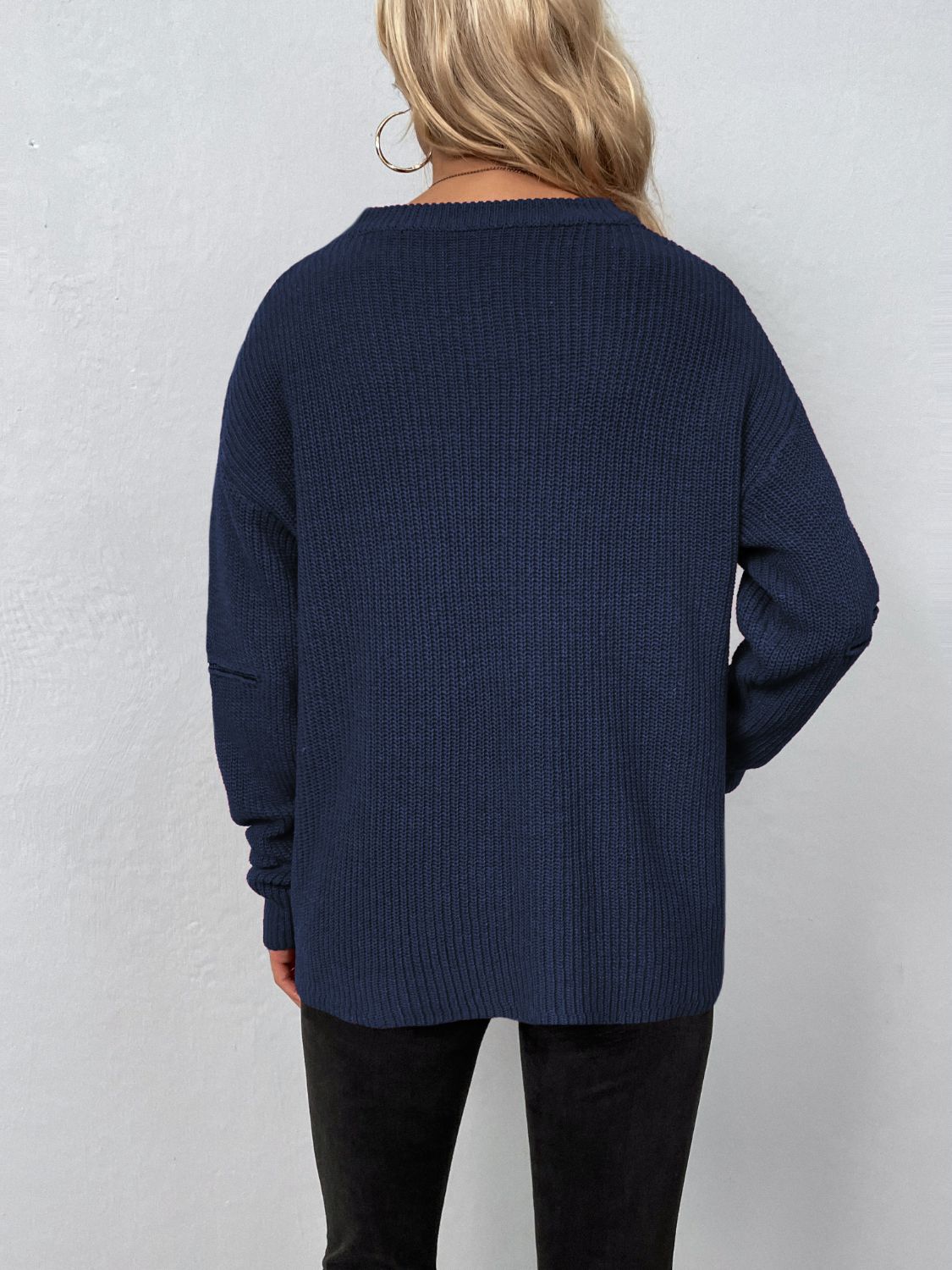 Distressed Zipped Sassy Sweater
